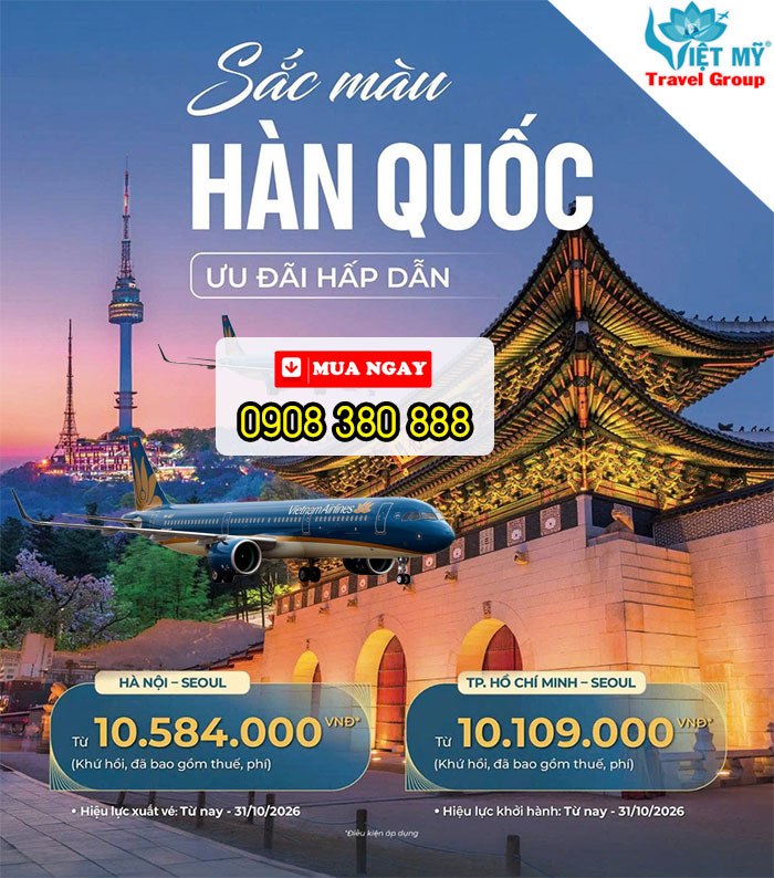 Sắc màu Hàn Quốc - Ưu đãi hấp dẫn đi Seoul cùng Vietnam Airlines