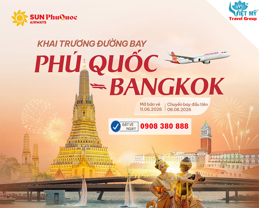 Sun PhuQuoc Airways chính thức kết nối Phú Quốc và Bangkok bằng chuyến bay thẳng