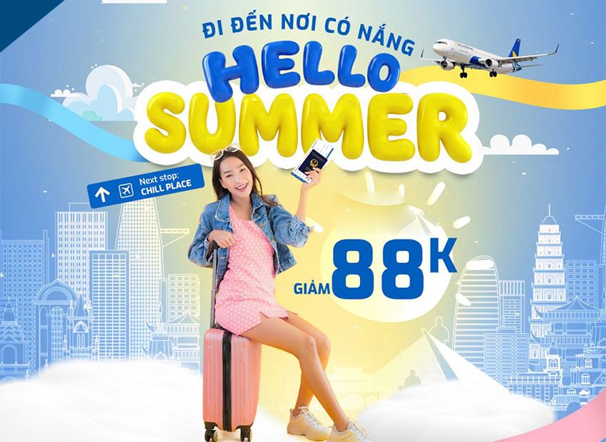 Ưu đãi giảm 88K cùng bạn đón hè với Vietravel Airlines