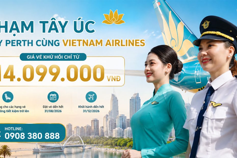 Chạm Tây Úc – Bay Perth cùng Vietnam Airlines chỉ từ 14.099.000 VNĐ/khứ hồi