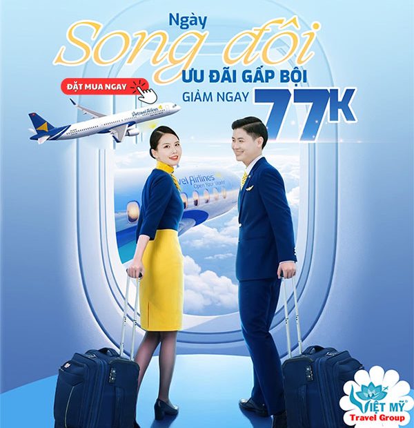 Deal 07.07 cực hời - Bay Vietravel Airlines tiết kiệm thêm 77.000Đ