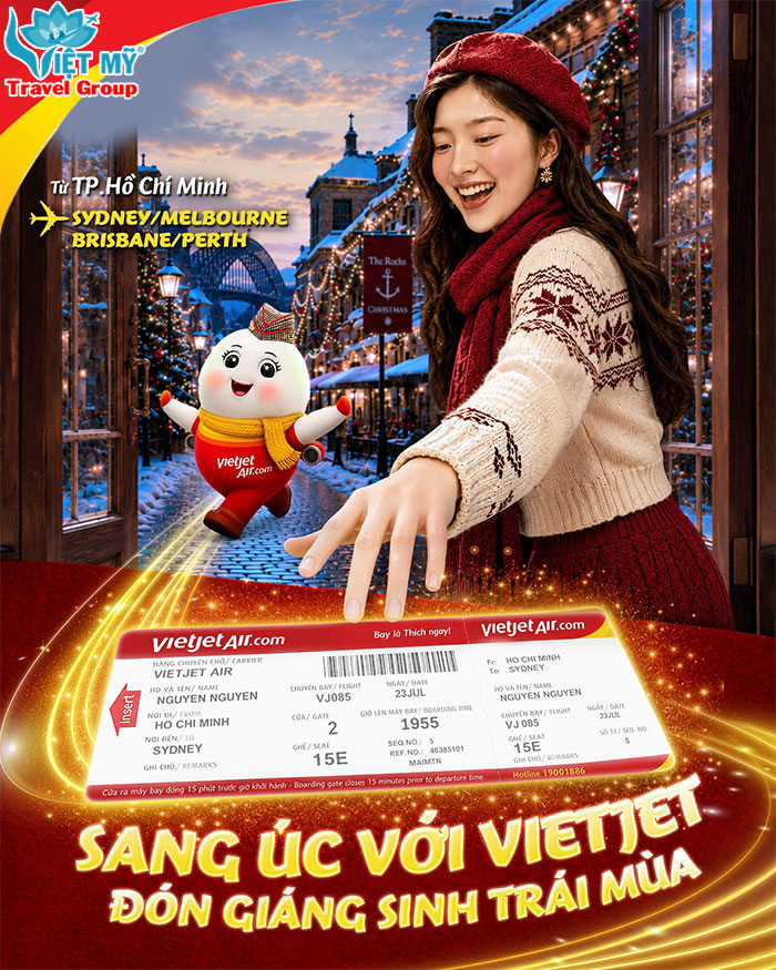 Trải Nghiệm Noel Tháng 7 Ở Úc – Bay Thẳng Từ TP.HCM Cùng Vietjet Air