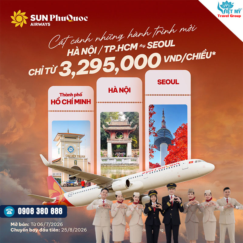 Sun PhuQuoc Airways khai trương 2 chặng bay mới: Hà Nội - Đồng Hới và Đồng Hới - Nha Trang