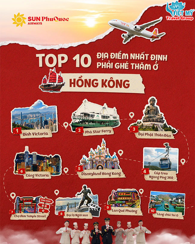 Khám phá Hong Kong qua 10 điểm check-in nổi tiếng - Bay cùng Sun PhuQuoc Airways