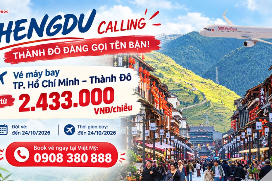 Đến Thành Đô cùng Sun PhuQuoc Airways, trải nghiệm Trung Quốc theo cách mới