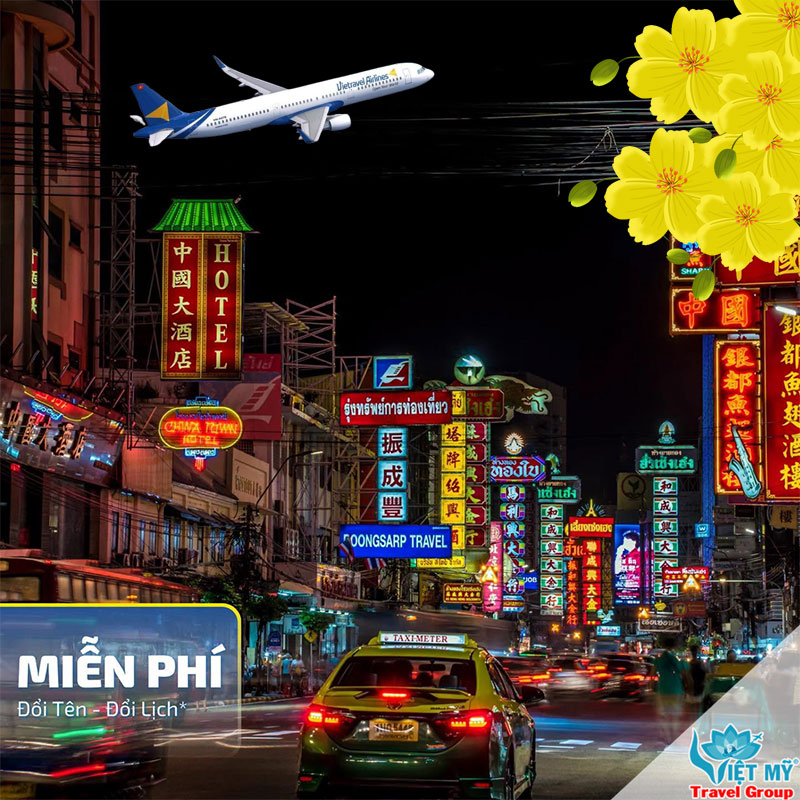 Vietravel Airlines mở bán vé Tết Bangkok 2027, miễn phí 01 lần đổi