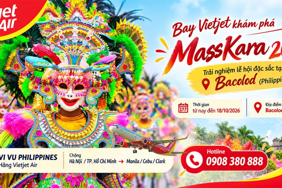 Vietjet Air khám phá MassKara 2026 – lễ hội của những nụ cười tại Bacolod